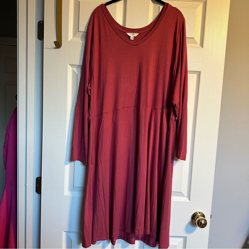 TERRA & SKY swing dress in Tuscan Rose size 2X — FINAL SALE ENDS THIS WEEKEND